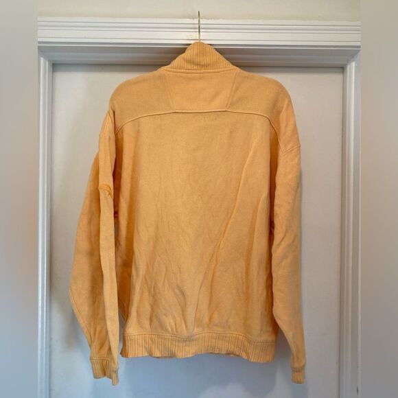 Tommy Bahama Pullover Men’s Large 1/4 Zip Orange Preppy Coastal Beach Logo - Picture 2 of 7